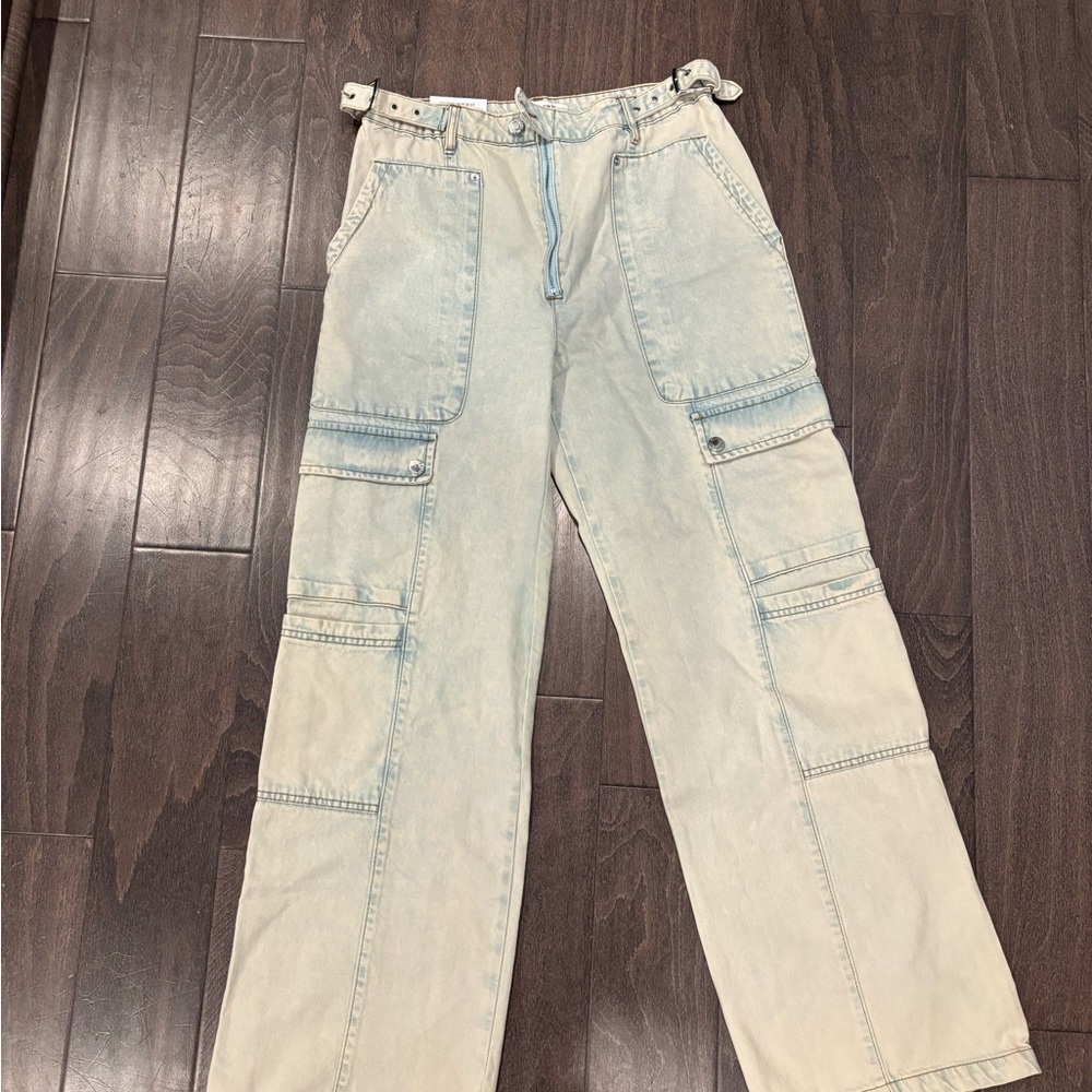 WeWoreWhat Denim Straight Cargo Jeans